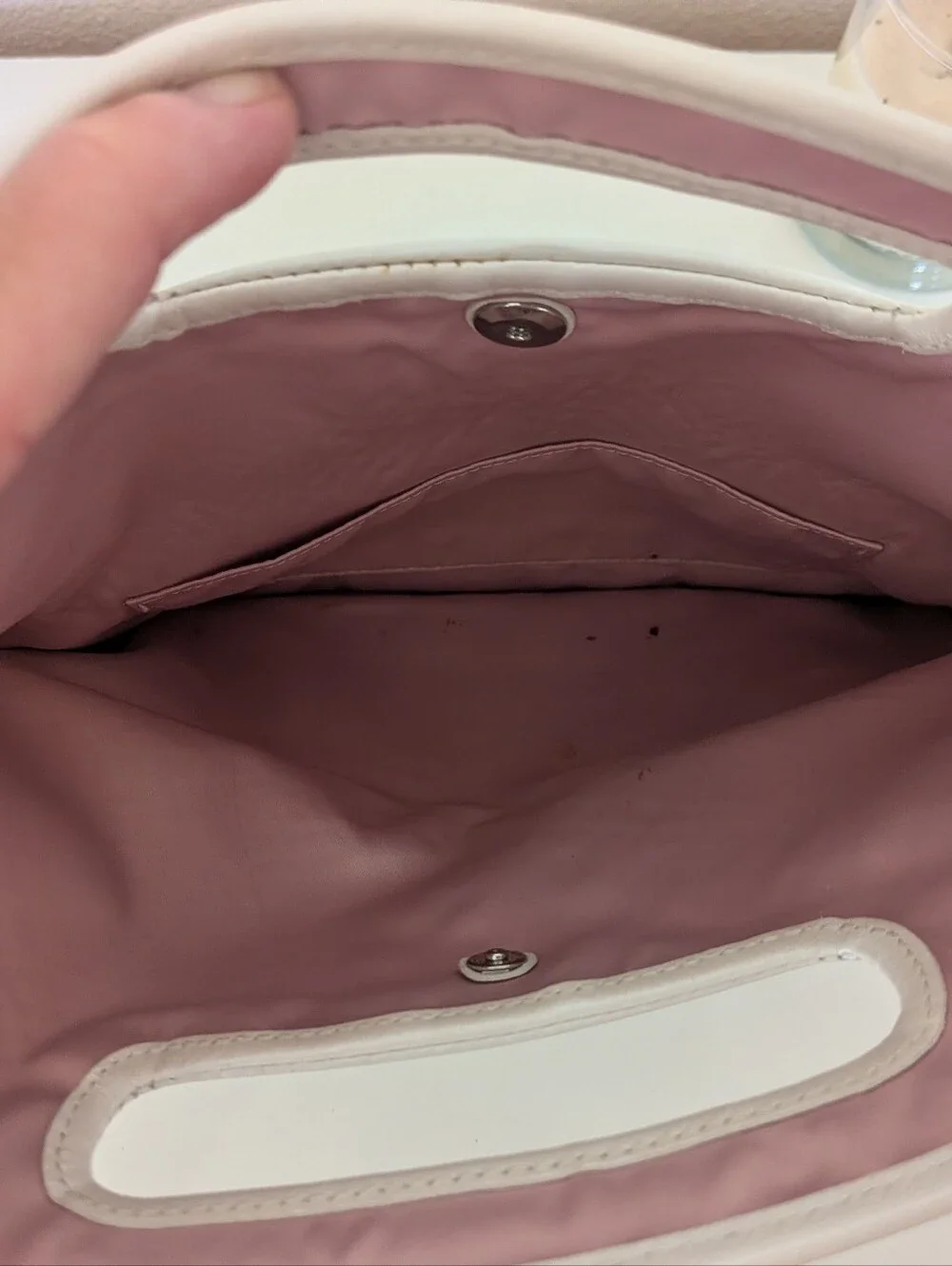 Coach Leather Lizard Embossed White Foldover Clutch